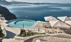 Hotel Mystique pool, Santorini